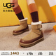 UGG秋季新款女士舒適時尚保暖平底拼接休閑束帶短筒雪地靴1174575 CHE | 栗色 36
