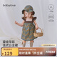 babylove女寶寶連衣裙夏季薄款吊帶裙子純棉嬰幼兒法式洋氣可愛碎花裙