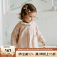 OAK FAMILY春夏兒童長(zhǎng)袖防風(fēng)薄外套小公主寶寶外搭室內(nèi)空調(diào)房服飾 粉色 （不含頭飾） 90 cm