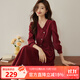 熙世界（sllsky）浪漫復(fù)古連衣裙女秋冬公主裙法式赫本生日禮裙子高級(jí)感本命年女裝 復(fù)古紅 L