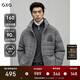 GXG男裝羽絨服男面包服外套24冬新品 灰格 180/XL