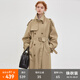 fano studios【現貨】范洛Fano 2025復古經(jīng)典雙排扣翻領(lǐng)風(fēng)衣女系帶中長(cháng)款外套 卡其黃 S
