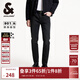 杰克·瓊斯（JACK&JONES）男裝秋季多口袋水洗YKK拉鏈日常百搭簡(jiǎn)約修身牛仔褲男褲225132082 A15黑色牛仔 常規 32 175 W32/L32