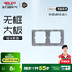 德力西（DELIXI） 開關(guān)插座面板CD821星輝銀色無框大板電腦網(wǎng)絡(luò)電話插座開關(guān)面板 二位聯(lián)框