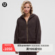 lululemon丨Scuba 女士超寬松款拉鏈連帽衫 LW3HTLS 紅杉棕/金 M /L
