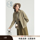 紫涵（ZIHAN）紫涵綠色長(cháng)袖襯衫短外套女春季森系小個(gè)子寬松慵懶上衣 苔蘚綠 S