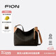 菲安妮（FION）2025新款老花托特包大容量女包通勤復(fù)古單肩斜挎包七夕情人節(jié)禮物