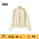 森馬（Semir）防曬外套|外套女花苞oversize涼感夏季2025新款立領(lǐng)撞色夾克 奶白10536 L
