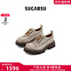 SugarSu 七夕贈(zèng)禮25秋季新款復(fù)古游牧風(fēng)流蘇牛皮時(shí)尚厚底德比鞋單鞋女 層鹽白色 37