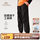 英氏（YEEHOO）兒童褲子男童秋夏季薄款寬松工裝褲速干休閑褲秋裝時尚中大童裝 潮流工裝黑色 140