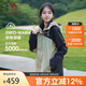 駱駝（CAMEL）戶外三合一沖鋒衣可拆秋冬外套TG004蒼綠色幻影黑男女款M