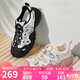 駱駝（CAMEL）丑萌登山鞋女時(shí)尚撞色戶外休閑鞋 L24S076620 米/銀/粉 37