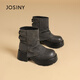 卓詩(shī)尼厚底馬丁靴女款2025新款秋冬棕色美拉德短靴子褲管靴騎士靴 深灰色 【6cm】 37 【加購優(yōu)先發(fā)貨】