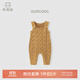 乖奇熊寶寶針織連體背帶褲秋冬季保暖毛衣嬰幼兒毛線(xiàn)長(cháng)褲子舉重褲 極地黃 80