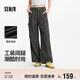 森馬（Semir）[商場(chǎng)同款]休閑褲女工裝褲夏季2025半松緊腰闊腿褲101325127007A