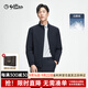 金利來(lái)羽絨服男裝【鵝絨】秋冬新款男士保暖時(shí)尚立領(lǐng)夾克外套 藏藍-95 L