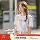 茵曼（INMAN）2025夏季新款女款文藝百搭圓領(lǐng)純棉字母繡花短袖T恤女上衣 白色 M