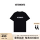 VETEMENTS25新款重磅榻榻米繡花純棉100%t短袖t恤男女士高檔輕奢 65352005 黑色 L