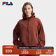 FILA 斐樂(lè )官方女裝梭織外套2025秋新款時(shí)尚休閑簡(jiǎn)約寬松連帽上衣 深瑞酒紅-WI M 165/84A/M
