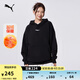 彪馬（PUMA）加絨純色秋冬衛(wèi)衣套頭衫男女情侶長袖連帽運(yùn)動上衣534364 黑色-01 M (175/96A)