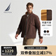 諾帝卡（NAUTICA）【大促爆款】男裝秋冬新款防輕濺水雙面穿立領(lǐng)厚外套棉服男JO4309 橡皮棕20M L