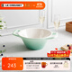 酷彩（Le Creuset）炻瓷盤(pán)創(chuàng  )意沙拉水果菜盤(pán)家用法式料理碗 17cm法式料理碗青羽色（新）