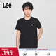 Lee商場(chǎng)同款25新品標準版圓領(lǐng)三角Logo男短袖T恤休閑LMT010014K99 黑色 L