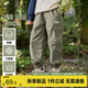 左西男童工裝褲兒童褲子春秋款2025新款日系戶外運(yùn)動(dòng)束腳褲 綠色 130