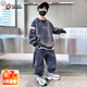 奧特曼童裝男童秋裝套裝兒童衣服春秋款男孩韓版運(yùn)動(dòng)服中大童休閑兩件套 灰色 120 建議110-120cm6-7歲