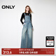 ONLY秋季萊賽爾復(fù)古高腰闊腿褲背帶褲牛仔褲女|12437M003 J33 350水洗牛仔藍(lán) M 165/68A