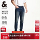 杰克·瓊斯（JACK&JONES） 潮流時(shí)尚LOGO皮標彈力修身水洗貓須舒適百搭牛仔褲男裝225332085