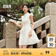 森馬觀(guān)園吉聯(lián)名連衣裙女小飛袖盤(pán)扣夏24小清新肌理短裙國風(fēng) 白色調00311 170/92A/XL