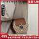 CLEVER KNOCK品牌CK包包女款斜挎包輕奢鏈條單肩包新款通勤包情人節生日禮物 咖啡色【可代寫(xiě)賀卡/限定禮盒】 【送女友送老婆送媽媽】