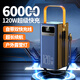 其他家適用大容量60000毫安充電寶戶(hù)外露營(yíng)120W超級快充自帶線(xiàn)移動(dòng)電源 經(jīng)典黑 6萬(wàn)毫安【防爆電芯+超級快充】旗艦版 60000mAh