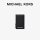 MICHAEL KORS禮物奢侈品MK女士包包JET SET TRAVEL拉鏈錢(qián)包 中號黑色