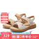森達時(shí)裝涼鞋女款2025夏新商場(chǎng)同款厚底休閑涼鞋XMH01BL5 杏色 37