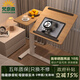梵奈森 氣動升降床邊桌 折疊翻轉(zhuǎn)工作臺 可移動電腦桌易收納小戶型 氣動升降|雙面翻轉(zhuǎn)|木紋色