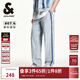 杰克·瓊斯（JACK&JONES）秋季時(shí)尚簡(jiǎn)約百搭流行潮男士淺藍色撞色水洗牛仔褲男裝225132040 C42淺牛仔藍 常規 32 175 W32/L32