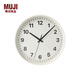 無(wú)印良品（MUJI）指針式時(shí)鐘 掛墻家用時(shí)尚現(xiàn)代客廳裝飾掛鐘 白色 大 直徑32*厚度4.5cm