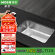 摩恩（MOEN）不銹鋼水槽臺(tái)下水槽大單槽廚房水槽洗菜盆洗碗池配龍頭套餐 750*450單槽+下水