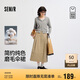 森馬（Semir）[商場(chǎng)同款]半身裙女磨毛純棉長(zhǎng)裙2025秋氣質(zhì)純色傘裙101525120002