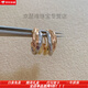詩(shī)筠（SHIJUN）耳扣女氣質(zhì)高級(jí)感小眾2025新款S925銀三色耳環(huán)輕奢耳圈三環(huán)耳 S925純銀三色耳環(huán)一對(duì)