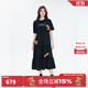 LALABOBO【商場(chǎng)同款】立體熊連衣裙女裝2025夏新款寬松可愛(ài)長(cháng)裙RBEB-ZY11 黑色 S
