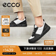愛步（ECCO）休閑鞋男 耐穿拼色時尚潮流板鞋 街頭720系列520814 黑色/白色40