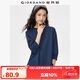 佐丹奴T恤女秋季純棉純色女士寬松圓領七分袖上衣女05325791