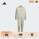 adidas經(jīng)典休閑三條紋長(cháng)袖套裝男女秋季阿迪達斯官方輕運動(dòng)   珍珠煙灰(推薦選大一碼)   L