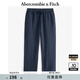 ABERCROMBIE & FITCH男裝24春秋款美式復古時(shí)尚小麋鹿抓絨運動(dòng)衛褲長(cháng)褲KI134-4100 藏青色 L (180/86A)尺碼偏大，建議小一碼