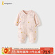 童泰（TONGTAI）嬰兒連體衣秋冬季純棉夾棉新生兒爬服初生寶寶蝴蝶哈衣粉色66cm
