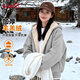 班尼路（Baleno）加絨外套女款秋冬季加厚衛衣女羊羔絨2025新款保暖羊羔毛開(kāi)衫厚款