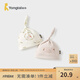 童泰（TONGTAI）嬰兒帽子純棉新生兒護(hù)囟門帽初生兒防風(fēng)胎帽寶寶可愛疙瘩帽 燕麥灰 0-3個(gè)月,40cm